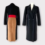Avec Les Filles NEW ColorBlock Trench Coat, Black Red Camel Size S Retail $500 Photo 15