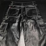 BDG Urban Outfitters Black Leila Faux Leather High Rise Carpenter Pants 25 Photo 3
