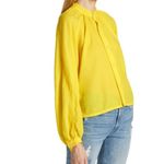 MOTHER Denim The Sunburst Voile Top in Primrose Yellow Button Front Size Small‎ Photo 2