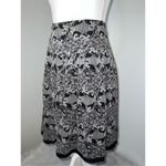 The Limited 100% Silk Beaded A-Line Floral Black/Cream Skirt Women’s 4 Photo 1