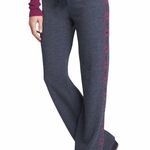 Lucky Brand VHTF: Lucky ꕥ Lotus Embroidered Tux Sweatpants ꕥ Heather Navy + Bright Pink Red Photo 9