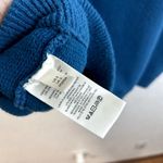 Free People Ottoman Slouchy Tunic Sweater Mock Oversized Tropical Bay Blue Small Photo 6