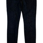 J Brand Womens 27 Black Velvet Paisley Overlay Brocade Skinny Jeans Holiday Photo 0