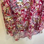 LuLaRoe  Abstract High Low Short Sleeve Dress Round Neck Sz Sm Stretch Polyester Photo 1