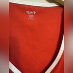 Old Navy NWOT | Powersoft Red & White V-Neck Crop Top | Size Petite XL Photo 5