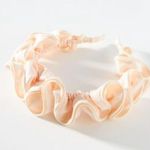 Anthropologie Cream Ruffle Headband Photo 3