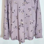 Hilary Radley  Light Purple Floral Blouse Size Medium Mauve Floral Top Photo 3