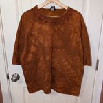 Y2K Boos Lace Western Tie Dye Shirt Women's One Size Brown/Black Black Photo 0