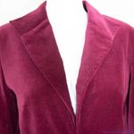 Maggy London Maggy London 100% cotton embossment burgundy velvet blazer jacket, size 10 Photo 4