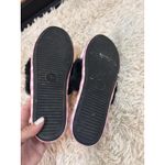 Victoria's Secret  Pink Stripe Faux Fur Slide Slippers M M Photo 3