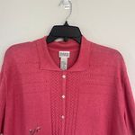 Napa Studio Pointelle Knit Floral Embroidered Cottagecore Vintage Sweater XL Photo 1