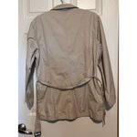 Dockers  Women's Tan Jacket Pockets Belt Size M 27 1/2" Long x 20 1/2" Pit to Pit Photo 1