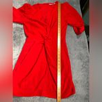 Amanda Uprichard Susannah Red Long Sleeve Dress Photo 8