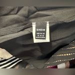 SheIn Woman’s  Hi-Low Tank Blouse Black Gold Stripe (392) Photo 5