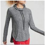 Athleta Uptempo Heather Gray Long Sleeve Pullover Running Hoodie Sweatshirt XS Photo 0
