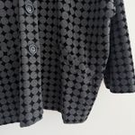 Bryn Walker  Danuta Jacket Womens Large Gray Black Dot Oversized Boxy Lagenlook Photo 2