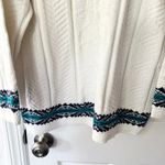 NAS North America Sweaters Deadstock White Green Lined V Neck Sweater Jumper OS Size M Photo 9