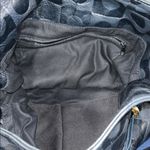 Andre Oliver Navy Blue Shoulder Bag with Snap Closure Gold Photo 8