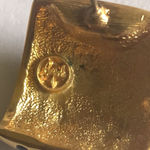 Angel Brand Signed Black Enamel and Gold Tone Zebra Vintage Retro Earrings Photo 3