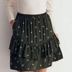 Madewell NWT Floral Ruffle Olive Green Skirt size XS Photo 0