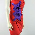 Sequin Hearts Orange Purple Tube Detailed Flower Dress Sz 9 Photo 3