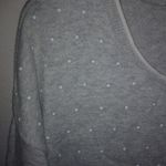 Elle  Gray M White Candy Dots Pullover Sweater Photo 1