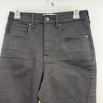 Everlane  high rise straight black wash cropped jeans raw hem women's 28 Regular Photo 1