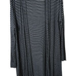 Soma Cool Nights Navy Blue Striped Robe Cardigan Open Front Womens Large Photo 0