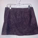 BLANK NYC  Leather Suede Moto Micro Mini Front Zip Skirt 29 Blackberry Purple Photo 4