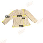 Floral Trim Vintage Cream Jacket, Romantic Lace Blazer, Handmade Outerwear Size M Photo 2