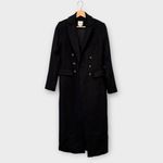 Favorite Daughter The Simon Double Breasted Longline Coat Size Small Black Photo 7