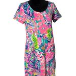 Lilly Pulitzer Gumbo Limbo Tammy Dress UPF 50+ Size S Giraffe Floral Resortwear Photo 0