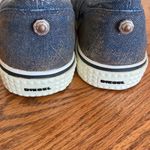 Diesel  women's size 38.5 gold metallic coated denim VANSIS W rubber sneakers Photo 4