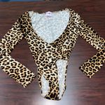 BuddyLove NWOT Buddy Love Leopard Print Linda Surplice Bodysuit Photo 1