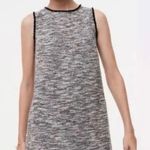 Loft Petite Textured Tweed Dress Black White Pink Blue Fringe Sleeveless Medium Photo 0