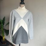 Talbots T  Chevron Colorblock Mock Neck Sweater Size Small Photo 2