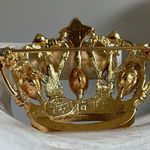 Vintage KJL for AVON Gold Tone Crown Brooch Pin Photo 3