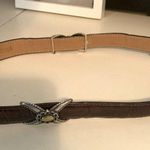 Brighton  Brown Embellished Medallion Leather Belt Photo 1