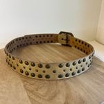 Calvin Klein Gold Metallic Genuine Leather Studded India Made Belt Size Medium Photo 2