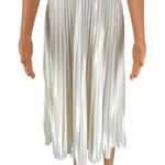 Lulus  White One Shoulder Pleated Midi Dress M Grecian Formal Prom Wedding Photo 4