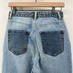 PacSun Women 26 High Rise Straight Leg 5-Button Fly Denim Light Wash Contrast Photo 4