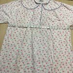 Vintage Modest Dream Details Floral Collared Cotton Nightgown Long Size XL White Photo 5
