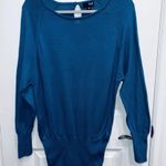 a.n.a  Women’s Teal Blue Sweater Wide Waist Tunic Size Medium Photo 0