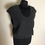 ZARA Dark Gray Linen Sleeveless Top NWT Photo 1