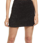 VERO MODA  Caimie Sparkle Fuzzy Knit Mini Skirt Black Size Small Holiday Photo 0