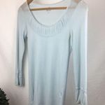 XCVI  Blue Knit Long Sleeve Tee Shirt Top S Photo 0