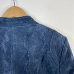 Isaac Mizrahi  Live Blue Suede Leather Moto Jacket Coat Fall Winter Womens 22W 22 Photo 8