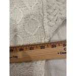 The Limited VTG Hand Knit Sweater Womens Medium Cream Ramie Cable Chunky Winter Photo 6