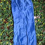 Pretty Little Thing Blue Satin Maxi Skirt US Size 2 NWT Photo 1