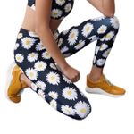 Anthropologie Year of Ours Daisy Veronica Floral Print Black White Leggings XS Photo 2